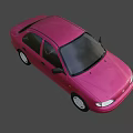 Pink Hyundai Classic Compact Sedan with Sleek Body Design Silver Wheels and Tinted Windows