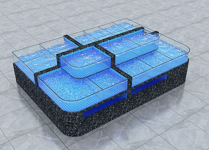 Seafood pool renderings 3d model