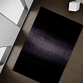 Stylish Square Carpet Featuring Black And Purple Gradient Pattern On Wooden Floor 3d model