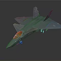 Stealth Fighter Jet With Sleek Gray Body Single Seat Cockpit And Landing Gear