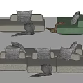 Modern Combination Sofa Multiplayer Sofa 3d model