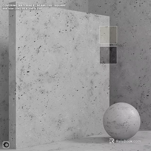 Modern Concrete Structural Components With Square Panels And Spherical Form 3d model 