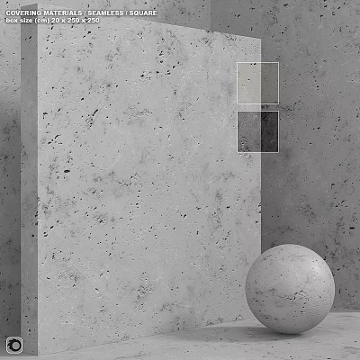 Modern Concrete Structural Components With Square Panels And Spherical Form 3d model