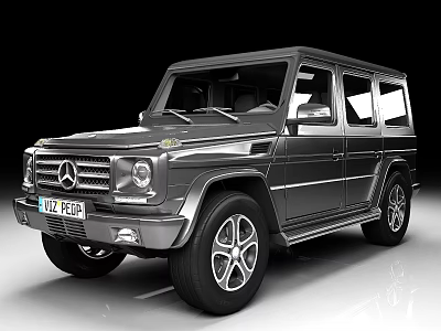 Mercedes-Benz G-Class Silver Iconic Rugged Exterior With Classic Styling And Alloy Wheels 3d model