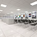 Modern Conference Room With Black Chairs Large Screen TV And Colorful Dot Decorations