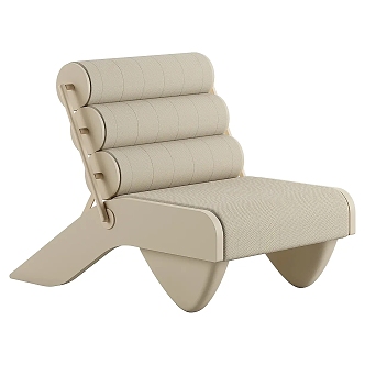 Modern Leisure Chair Backrest Chair Italian Single Chair 3d model