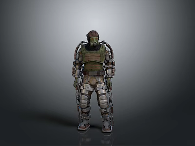 Mechanical Reinforced Full Body Protective Suit With Armor Components For Daily Use 3d model