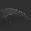 Warrior Character With Beast Claw Inspired Curved Black Blade And Red Black Handle