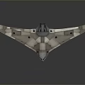 Sleek Futuristic Stealth Aircraft With Metallic Surface And Extended Wing Design