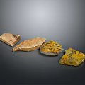 Natural Stone And Wood Material Samples With Various Textures And Colors