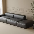 Modern Leather Multiplayer Sofa 3d model