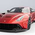 Red Sports Car With Aerodynamic Design And Stylish Wheels