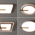 Modern Ceiling Lights With Square And Round Designs For Home Interior Lighting