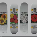 FIVE BORO MR CHIN CHILL Skateboards With Colorful Floral Patterns And Graphics