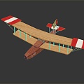 Modern Toy Plane Plane Glider Wooden Plane 3d model