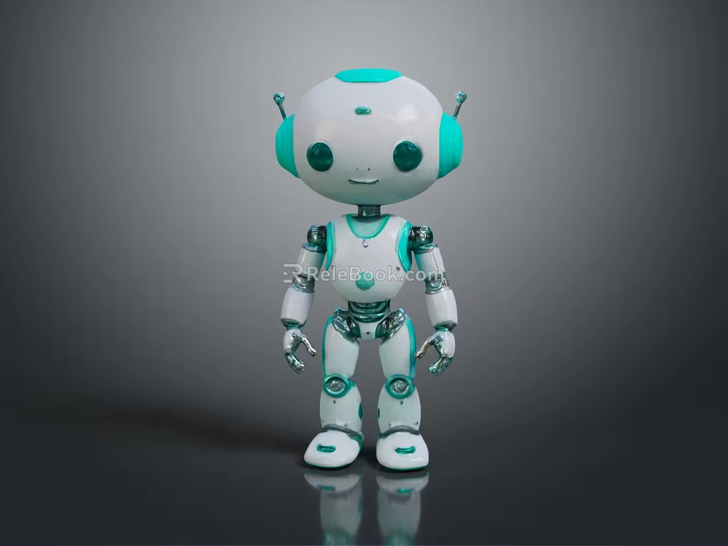 Robot Assistant Small Robot Butler Robot Butler Figure Game Figure 3d model