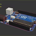 Arduino UNO Development Circuit Board With Electronic Components And Microcontroller Module