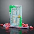 Door Wooden Door Bedroom Door Home Door Furniture Furniture Realistic 3d model