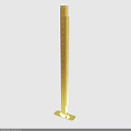 Golden Vertical Metal Column With Multiple Holes For Support Structure