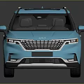 Blue Modern SUV With Sleek Body Design Sunroof And Alloy Wheels