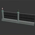 Ornate Iron Fence With Stone Base And Decorative Pillars Featuring Ornamental Design