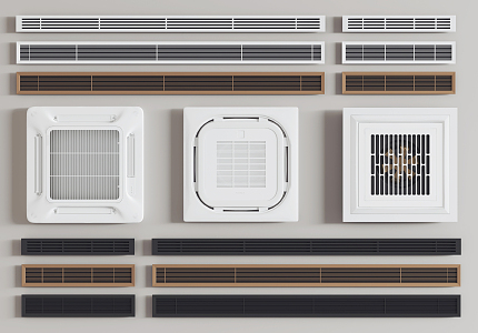 Modern air outlet air conditioning port 3d model