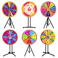 Colorful Prize Wheels With Stands And Various Designs For Event Games