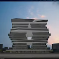 Modern Office Building With Glass Facade Contemporary Design And Urban Street View