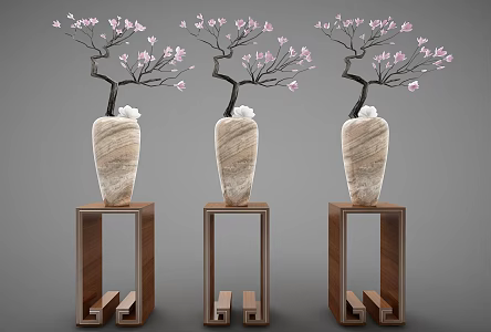 New Chinese Flower Decorations 3d model