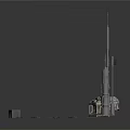 Technical Communication Tower Setup With Spherical Device Control Box And Cables