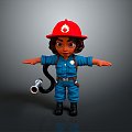 Firefighter Clothing Firefighter Fire Fighting Clothing Male Character Male Character Male Male Handsome 3d model