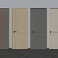 Modern Hinged Doors with Various Colors for Stylish Interior Design 3d model