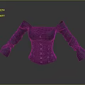 Black Long Sleeve Corset Daily Life Essential With Front Crisscross Lacing Retro Gothic Style