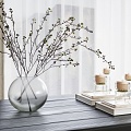 Plant Ornaments Desktop Ornaments Vase Flower Ornaments Combination 3d model