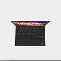 ThinkPad Laptop With Screen Showing ThinkPad Logo And Sleek Black Design 3d model