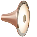 Modern Minimalist Rose Gold Wall Lamps With Round Light Shade And Metal Finish