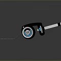 Computer Headphones With Wired Design Black Silver Accents Blue LED Lights And Comfortable Ear Cups