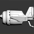 Silver Concept Aircraft Model With Dual Engines Wings Tail Fins And Reflective Surface