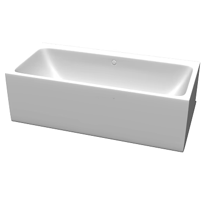 Sleek Modern White Freestanding Bathtub Design For Bathroom Interiors 3d model