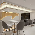 Modern Dessert Shop Interior Design With Glass Facade Spiral Staircase And Wooden Display Cases