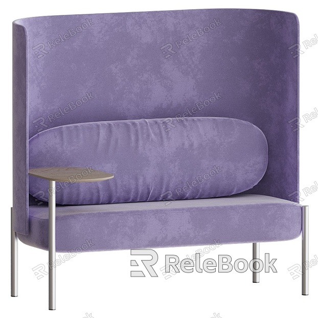 Ara small purple double sofa 18 model