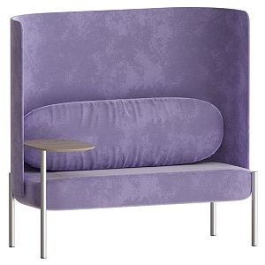 Ara small purple double sofa 18 3d model