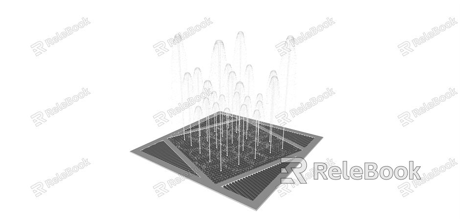 modern fountain fountain water feature model