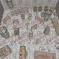 Medieval Torture Chamber With Chains Flames Torture Devices And Brick Walls