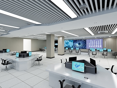 Modern Monitoring Room Information Room Monitoring Room 3d model