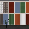 Colorful Wall Panels With Various Textures And Designs For Interior Design 3d model