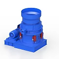 Blue Vertical Industrial Crusher Equipment Featuring Motor Red Components And Sturdy Base
