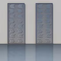 Modern Interior Swing Doors With Striped Pattern And Smooth Surface Design 3d model