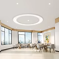 Hospital Outpatient Waiting Hall Interior With Seating Area And Screens