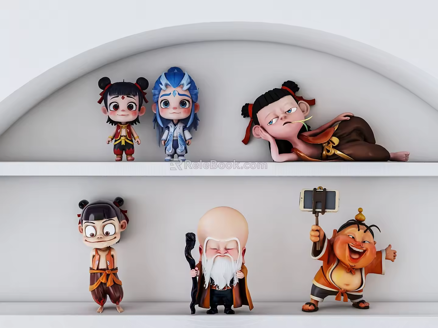 Which Ao Bing Taiyi Real Person Insufficient Immortal Weng Hand-made Ornaments Combination 3d model